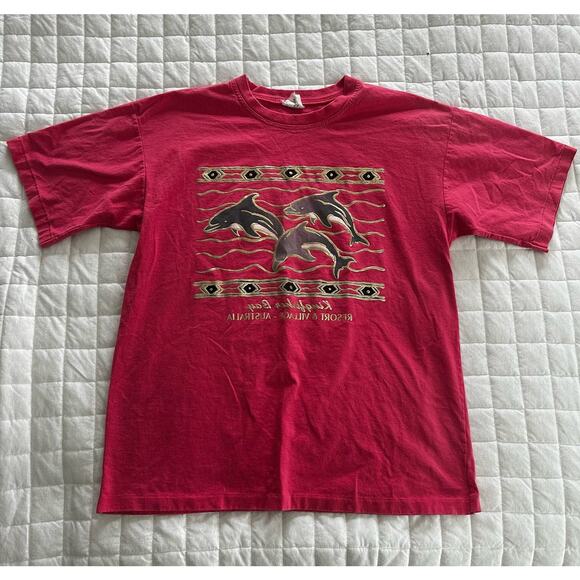 Vintage 90s KINGFISHER BAY Adult T-Shirt Single Stitch Australia Resort Retro XL - Picture 1 of 7